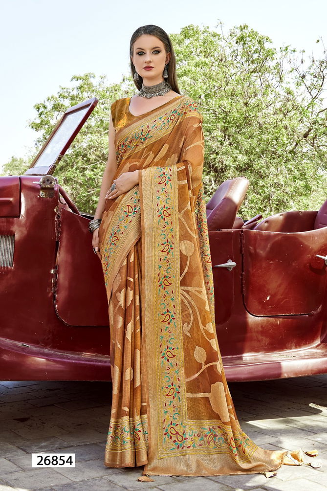 Harshika By Vallabhi Brasso Printed Sarees Wholesale Shop In Surat